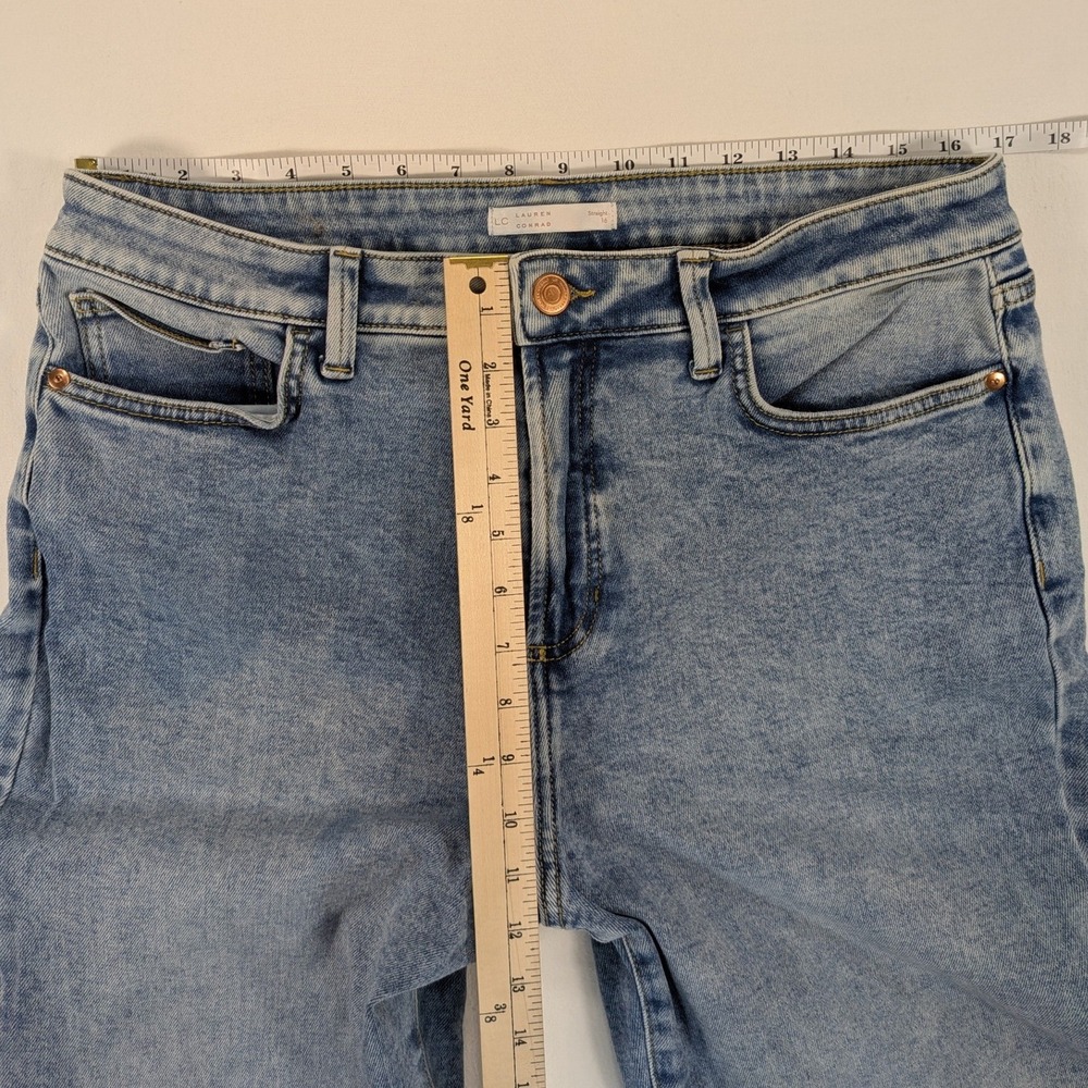 Lauren Conrad Straight Leg Jeans Women's 16 Stonewash Denim Wide Baggy 90's y2k - Picture 9 of 10